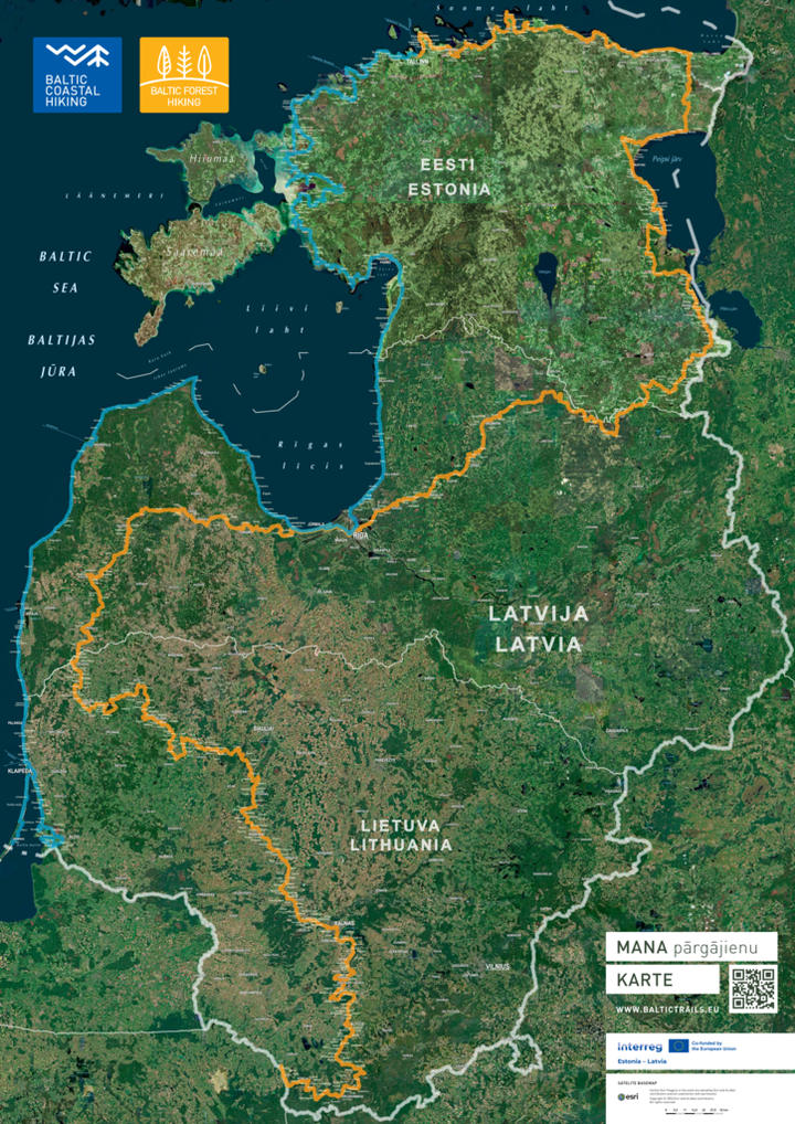 Mana pārgājienu karte — ceļvedis Baltijas dabas takās