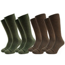 Merino militāro zeķu komplekts, 4 pāri – Army Green / Brown