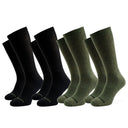 Merino militāro zeķu komplekts, 4 pāri – Black / Army Green